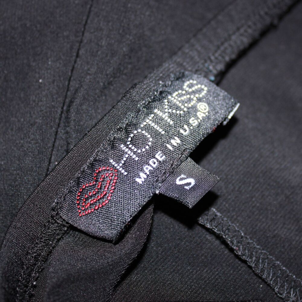 Y2K Hot Kiss Black Strapless Ruched Wide Leg Jumpsuit S - Picture 3 of 6